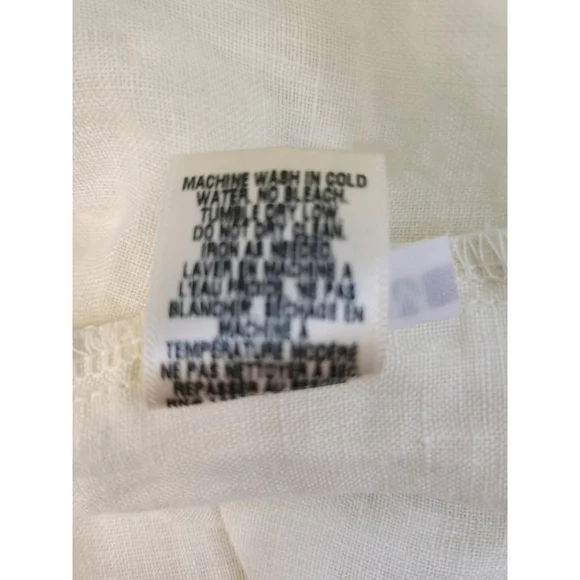 Sunlit halter maxi dress tiered 100% Linen Size medium - Picture 7 of 9